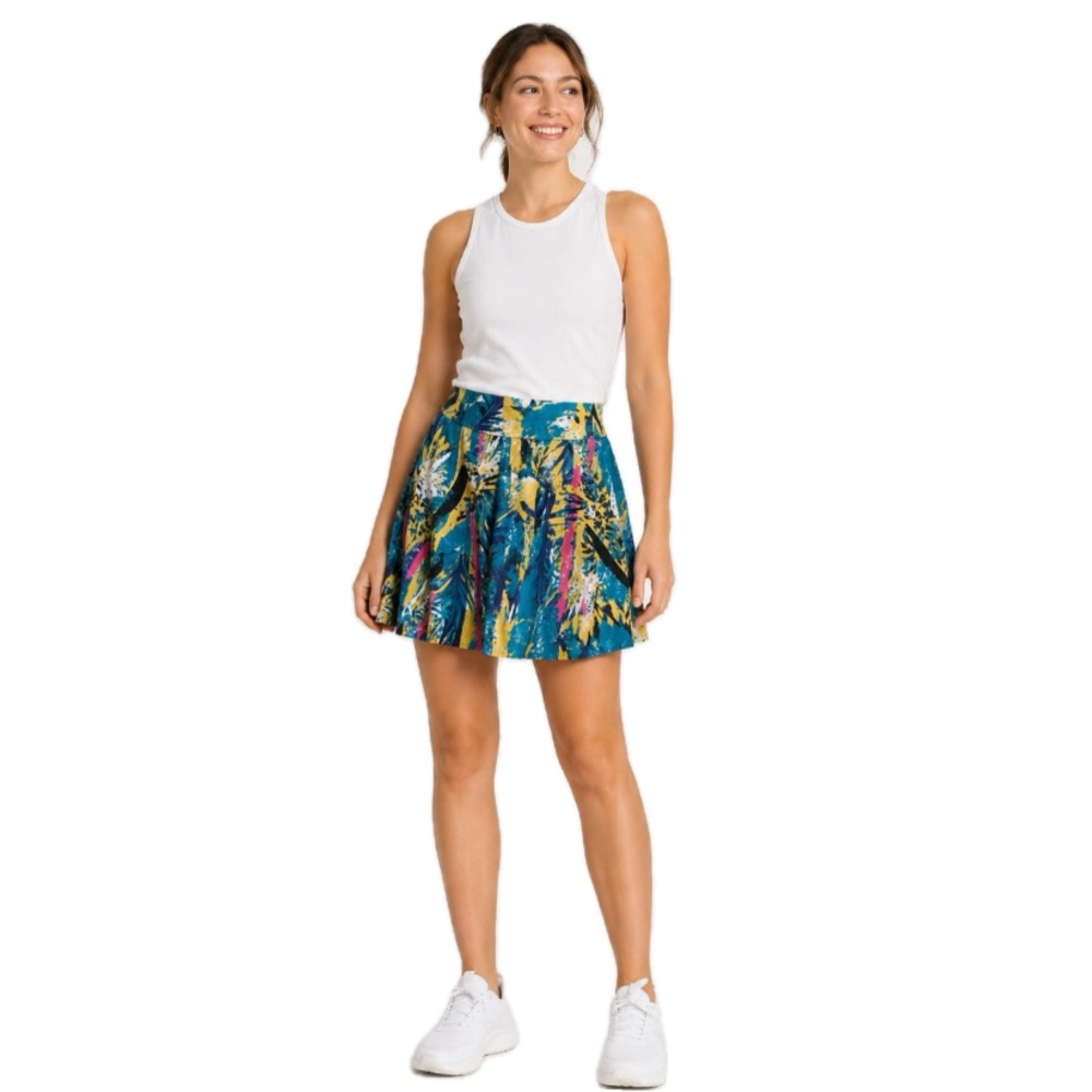 Dona Jo, Floral Patterned Women's Active  Skirt, Size 2 L